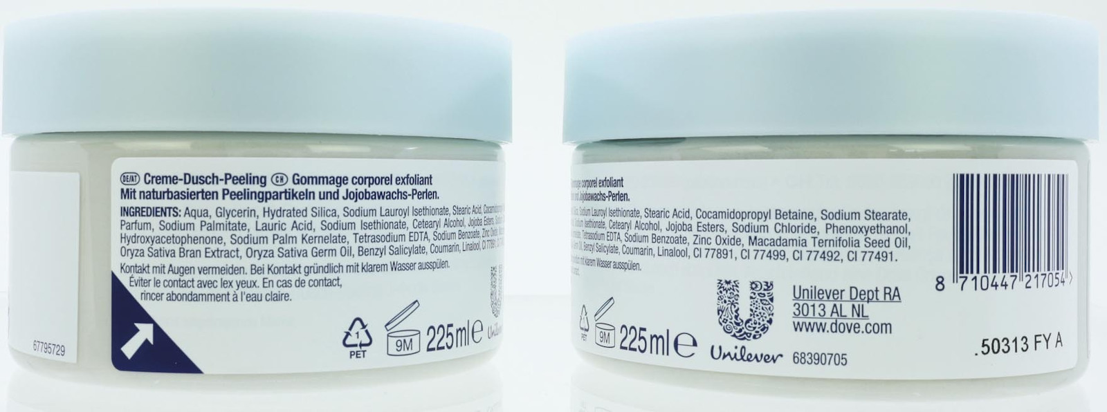 Dove Scrub Corporal Lapte de macadamia și orez 225ml | Skroutz Romania