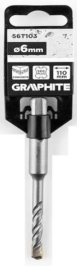 Graphite Drill with SDS Plus Drill Top for Masonry 6x110mm
