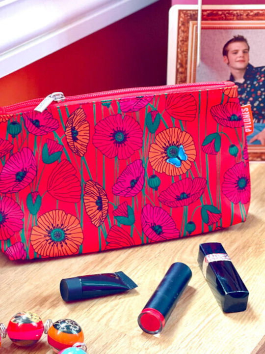 Toiletry Bag Cosmetics Flowers Poppies Cosmetic Bag Zip Glam Coquelicots Pylones 40505 Coq