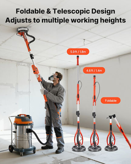 Vevor Șlefuitor Telescopic de Perete 950W GSGQSGJDLEDDADYBZ001V2