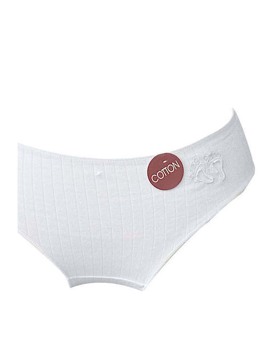 Baumwoll Damen-Zeichenfolge Weiß 0787-Weiß-M