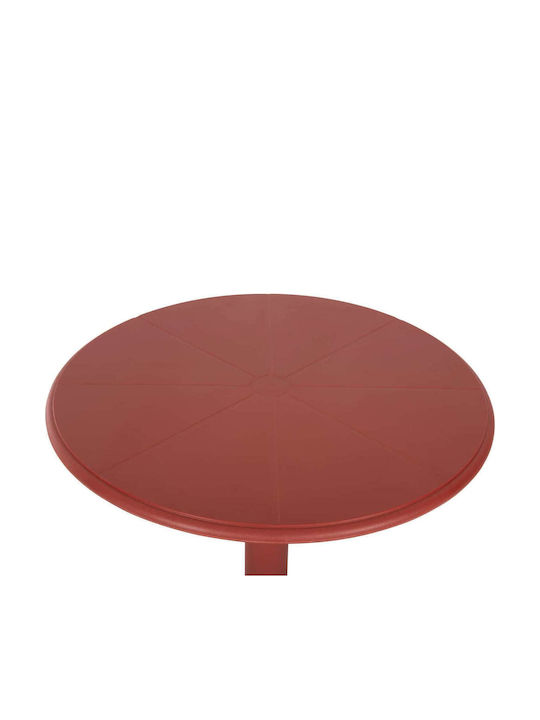 Garten- und Terrassentisch für kleine Räume aus Polypropylen Rot 61x61x77cm