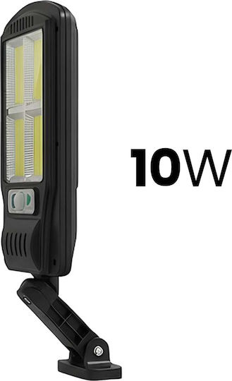Avizar 10w Solar Led Outdoor Light Ipx4 Waterproof Motion Sensor Black