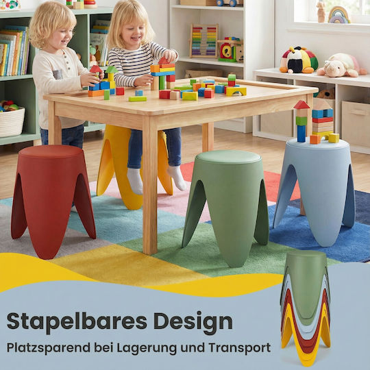 Living Room Stools with Storage Space Plastic Multicolour 39x46x39cm