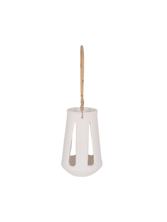 Freebox Rattan Tabletop Lantern White 10x10cm