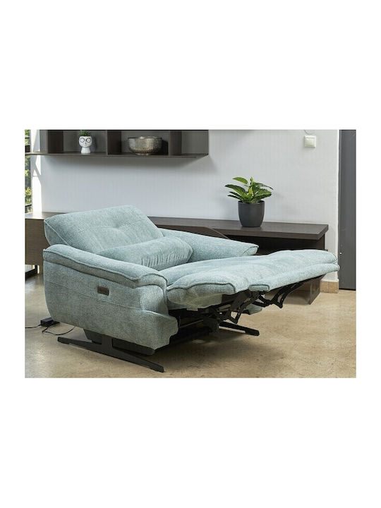 Sylia Πολυθρόνα Relax με Υποπόδιο Blue 110x105x100cm