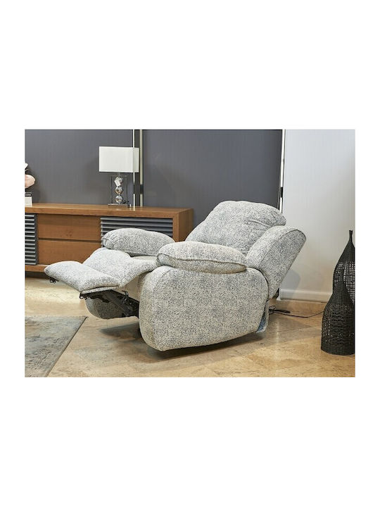 Mia Πολυθρόνα Relax με Υποπόδιο Λευκή 120x43x81cm