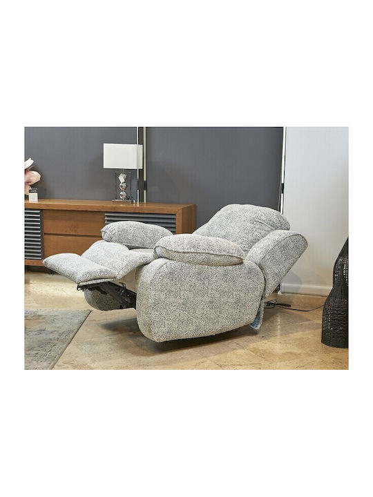 Mia Πολυθρόνα Relax με Υποπόδιο Λευκή 120x43x81cm