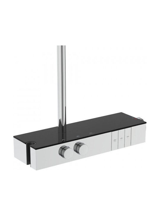 Ideal Standard Στήλη Ντουζ με Μπαταρία Ασημί