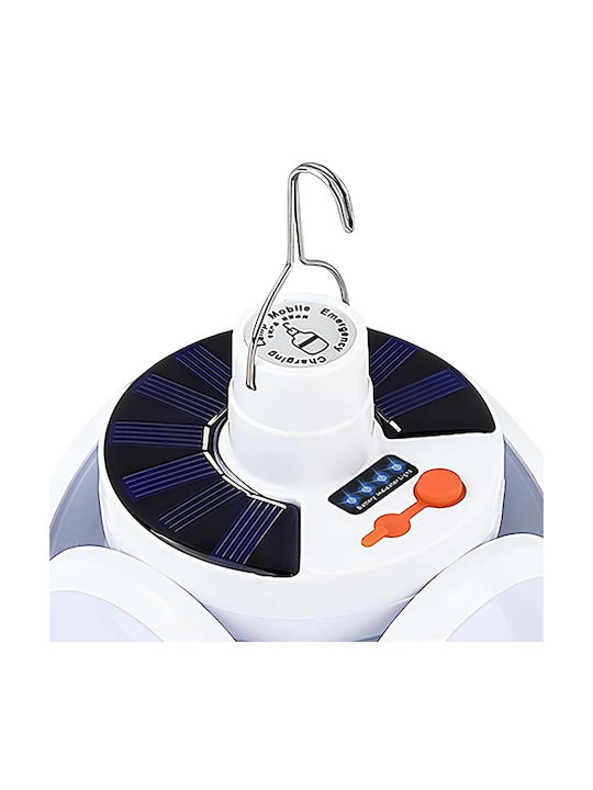 Avizar Lampă LED SMD 3W Design Fotbal USB Reîncărcabilă Solar Albă