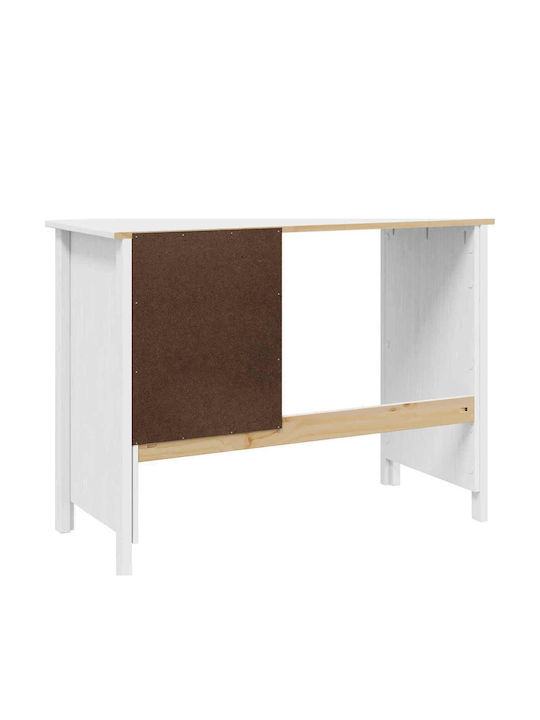 Schreibtisch Aus Massivholz Weiß 100x45x74cm