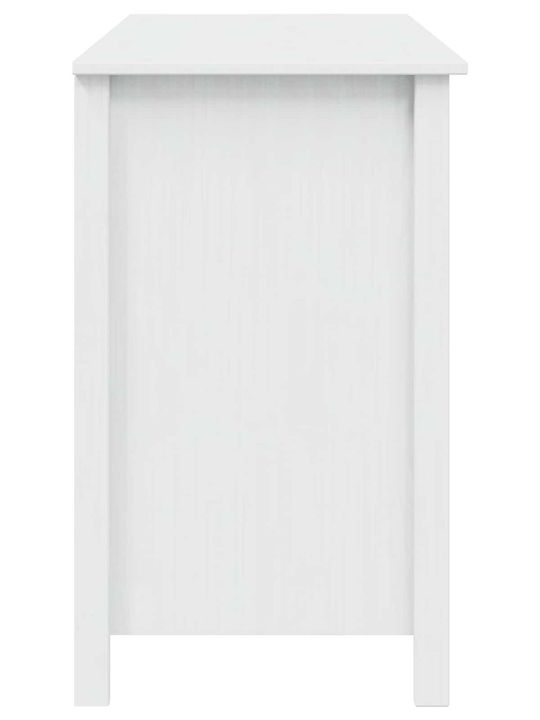 Schreibtisch Aus Massivholz Weiß 100x45x74cm