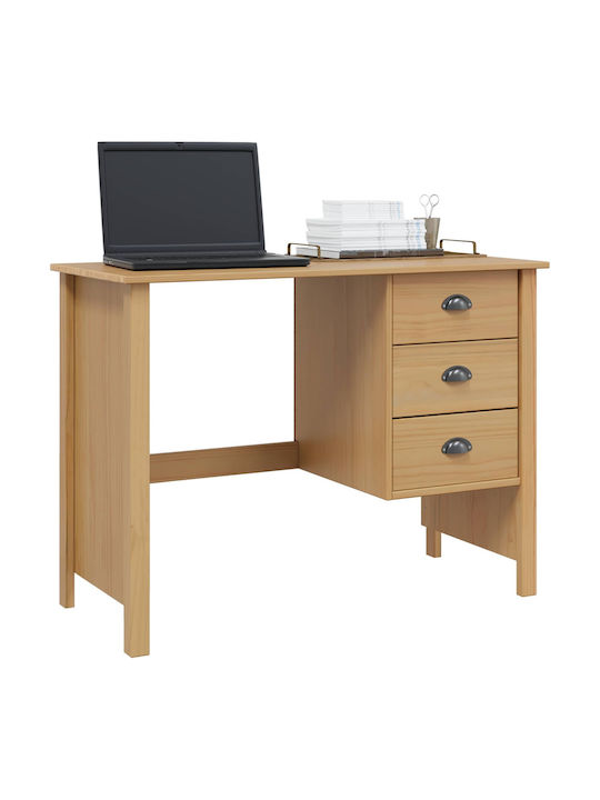 vidaXL Massivholz Schreibtisch Braune 100x45x74cm