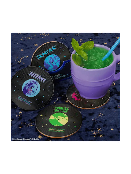 Cinereplicas Set 4 Coasters Hunters Demons Soundtrack K-pop Demon Hunters Cr4120 Cinereplicas Set 4 Coasters Hunters Demons Soundtrack K-pop Demon Hunters Cr4120