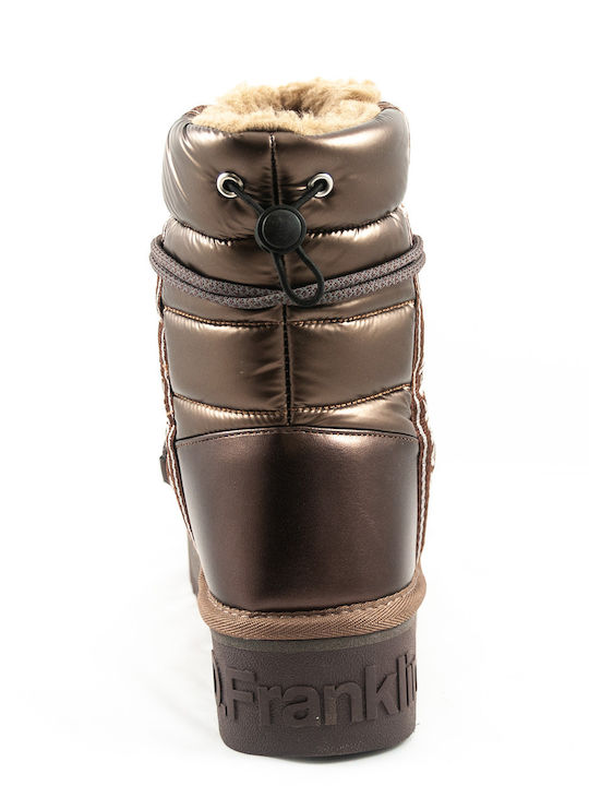 Damenstiefel mit Pelz Braun