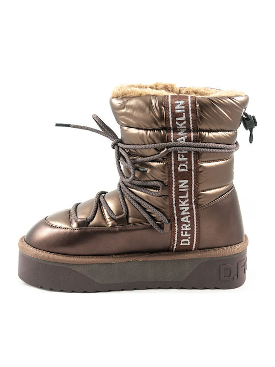 Damenstiefel mit Pelz Braun