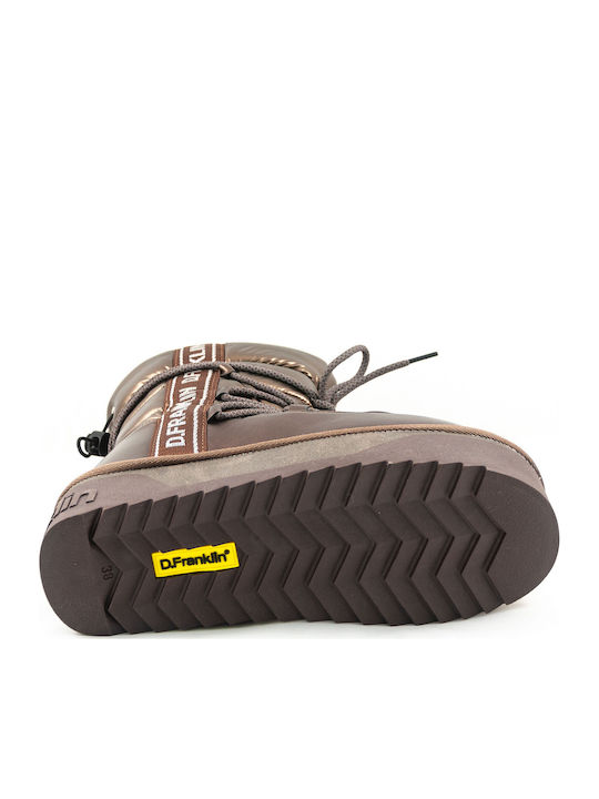 Damenstiefel mit Pelz Braun