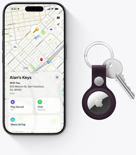 Apple AirTag 2nd Gen Apple Find My Λευκό