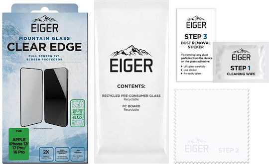 Eiger 3D Mountain Glass Grs Folie Protectie Ecran Tempered Glass Pentru iPhone 17 iPhone 17 Pro 16 Pro Clară