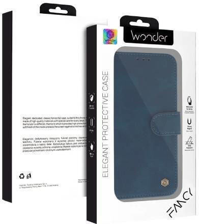 Wonder Wallet Piele artificială / Silicon Albastru marin (Oppo A17)
