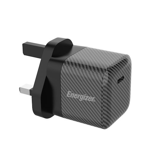 Energizer Φορτιστής Χωρίς Καλώδιο με Θύρα USB-C 30W Power Delivery Μαύρος (46314 UK)