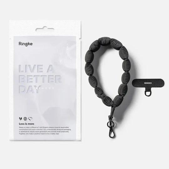 Ringke Holder & Puffer Handgelenkriemen für Handy Calm Schwarz