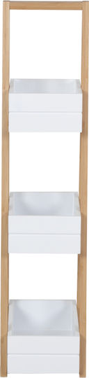 Pakketo Tercy Επιδαπέδια Ραφιέρα Μπάνιου Ξύλινη 30x18x80cm
