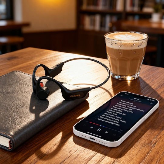 Dudao U22 Bone Conduction Bluetooth Handsfree Ακουστικά με Αντοχή στον Ιδρώτα Μαύρα