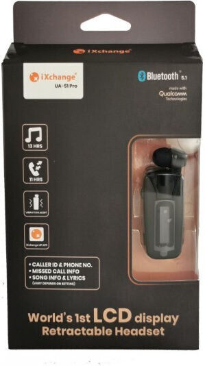 iXchange UA24 V2.0 In-ear Bluetooth Handsfree Ακουστικό Πέτου Μαύρο