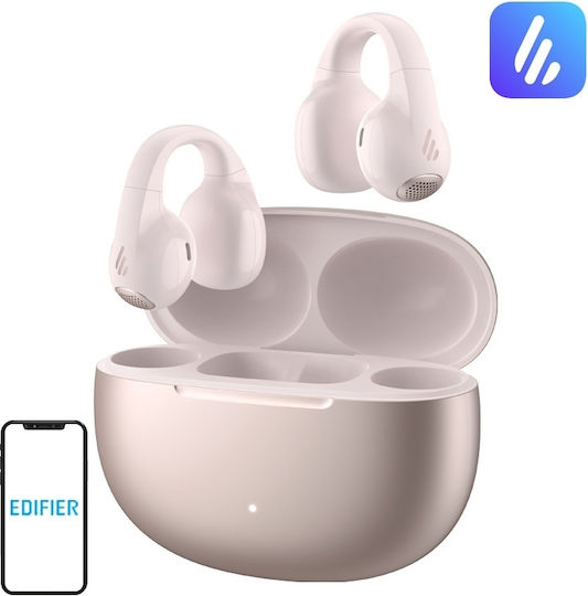 Edifier Comfo C Open Ear Bluetooth Handsfree Earphones with Sweat Resistance and Charging Case Pink