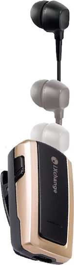iXchange UA-25 In-ear Bluetooth Handsfree Ακουστικό Πέτου Χρυσό