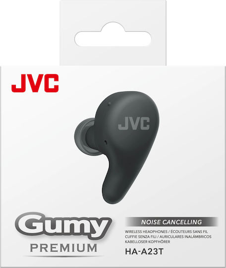 JVC Gumy Premium In-ear Bluetooth Handsfree Ακουστικά με Αντοχή στον Ιδρώτα και Θήκη Φόρτισης Μαύρα