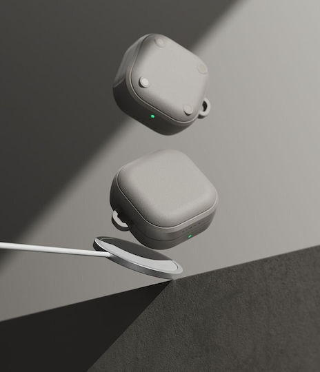 Ringke Σετ Θήκη & Anti-Lost Strap με Γάντζο σε Γκρι χρώμα για Galaxy Buds4 / 4 Pro