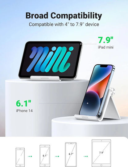 Ugreen Multi-Angle Desk Stand for Mobile Phone in White Colour
