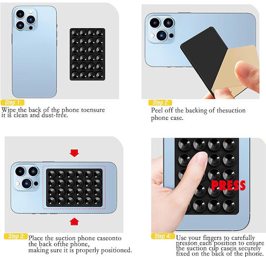 Techsuit Sm Pad Suport antiderapant pentru telefon mobil în culoarea Violet