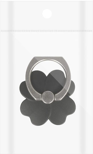 Ring-Halter Blumen Schwarz