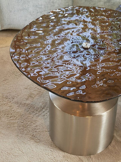 Masă Laterală Nova Mese De Cafea Sticlă Ø 50 L50xL50xÎ50cm Es1627