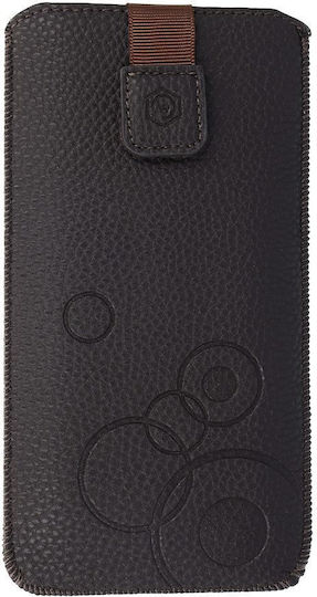 Wonder Deko Pouch Case Size L Iphone 13 Mini/12 Mini Se 2020 2022 7 8 Chocolate