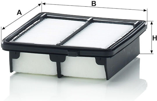 Mann-filter Filtru De Aer Honda Insight Jazz Iii 1.3h 04.09 Înălțime 42mm Lățime 173mm Lungime 153mm Insertie Filtru