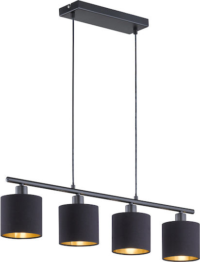 Trio Lighting Tommy Κρεμαστό Φωτιστικό Μαύρο 75x12x150εκ. Trio Lighting Tommy Κρεμαστό Φωτιστικό Μαύρο 75x12x150εκ.