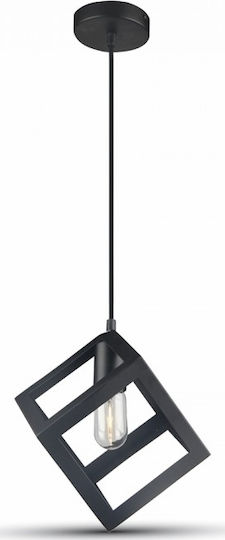 V-TAC Cube Κρεμαστό Φωτιστικό Μαύρο 22.5x22.5x22.5εκ.
