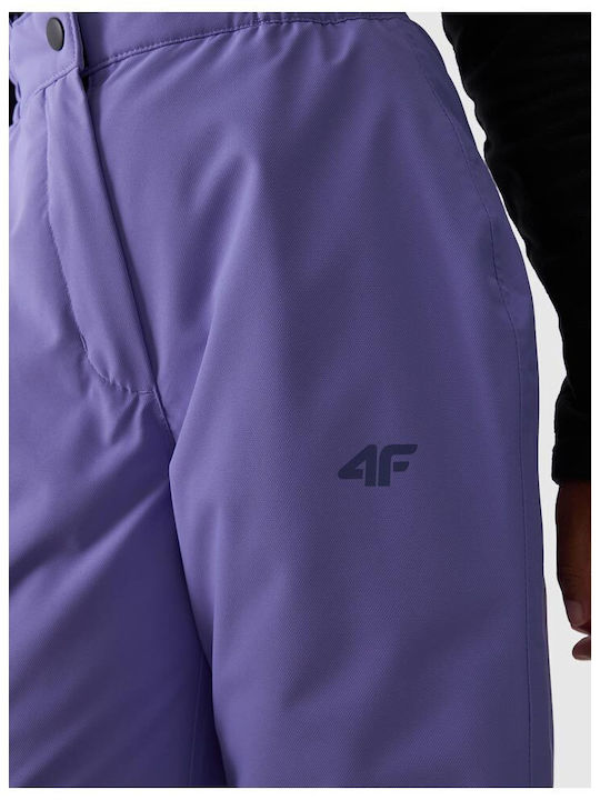 4F 4FJWAW24TFTRF659-51S Kids Dungarees for Ski & Snowboard Purple