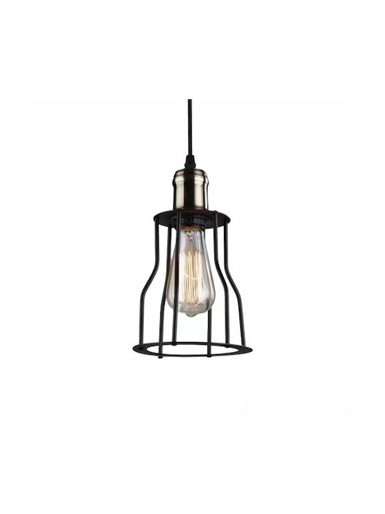 HB2014 Pendant Light Black with Socket E27 15x26cm