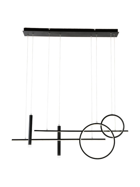 Atman Hängelampe Schwarz Schiene 100x83cm.