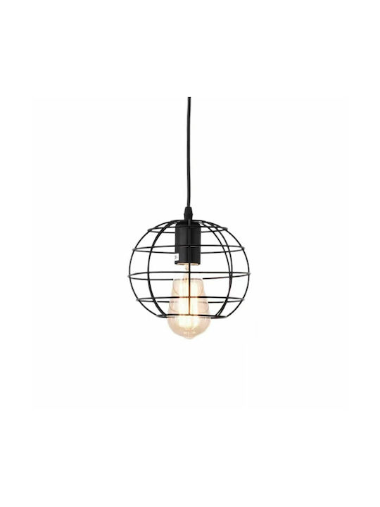 HB2018 Pendant Light Black with Socket E27 17cm