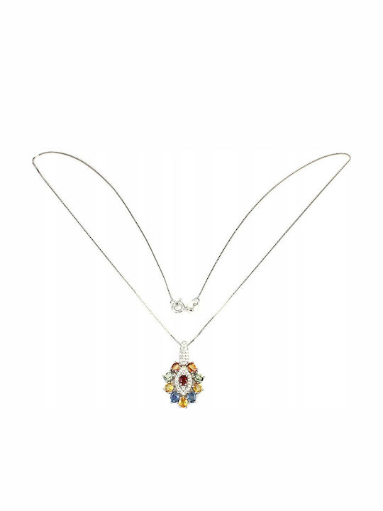 Songea Inna Sapphire Necklace Colorful Natural 925 Songea Inna Sapphire Necklace Colorful Natural 925