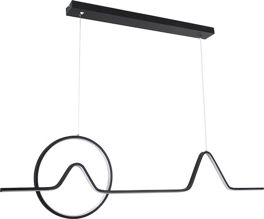 GloboStar Windy Deckenleuchte Schwarz LED mit Verstellbarem Weiß Licht Schiene 120x30x30cm