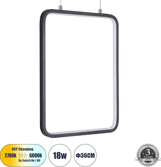 GloboStar Neroba LED Pendant Ceiling Light 29x36x36cm GloboStar Neroba LED Pendant Ceiling Light 29x36x36cm