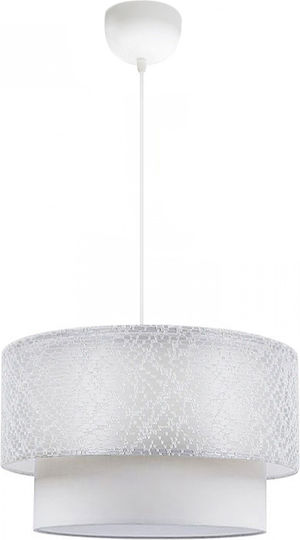 Megapap Barnhart Κρεμαστό Φωτιστικό Λευκό με Ντουί E27 30x30x70εκ.