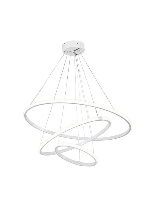 Powertech Adjustable Pendant Light White 60x60cm